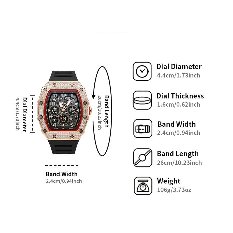 CRYSTALFORGE – Luxury Timepiece with Elegant Rhinestone Detailing