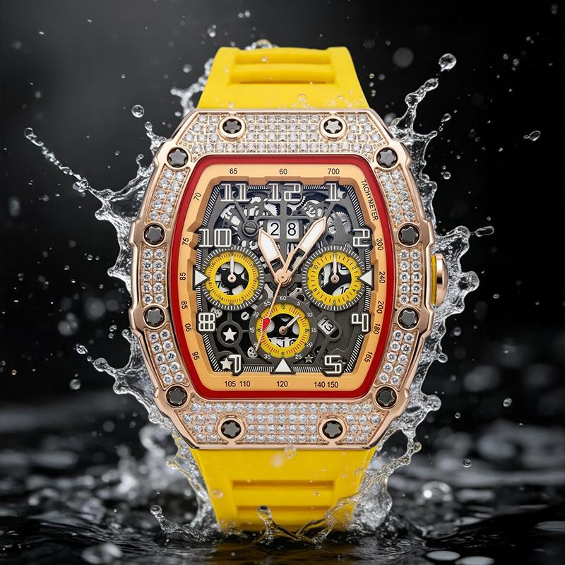 CRYSTALFORGE – Luxury Timepiece with Elegant Rhinestone Detailing