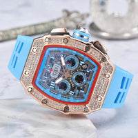 CRYSTALFORGE – Luxury Timepiece with Elegant Rhinestone Detailing