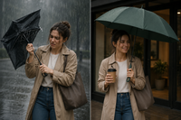 STORMLOCK – Automatischer winddichter Regenschirm mit 8-Speichen-Konstruktion und UV-Schutz, entwickelt für hohe Wetterbeständigkeit und Alltagstauglichkeit auf Reisen