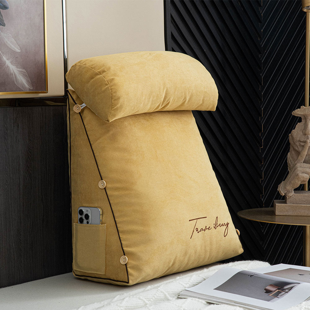 COMFYLUX – Elegant Backrest Pillow for Bedtime Reading Comfort